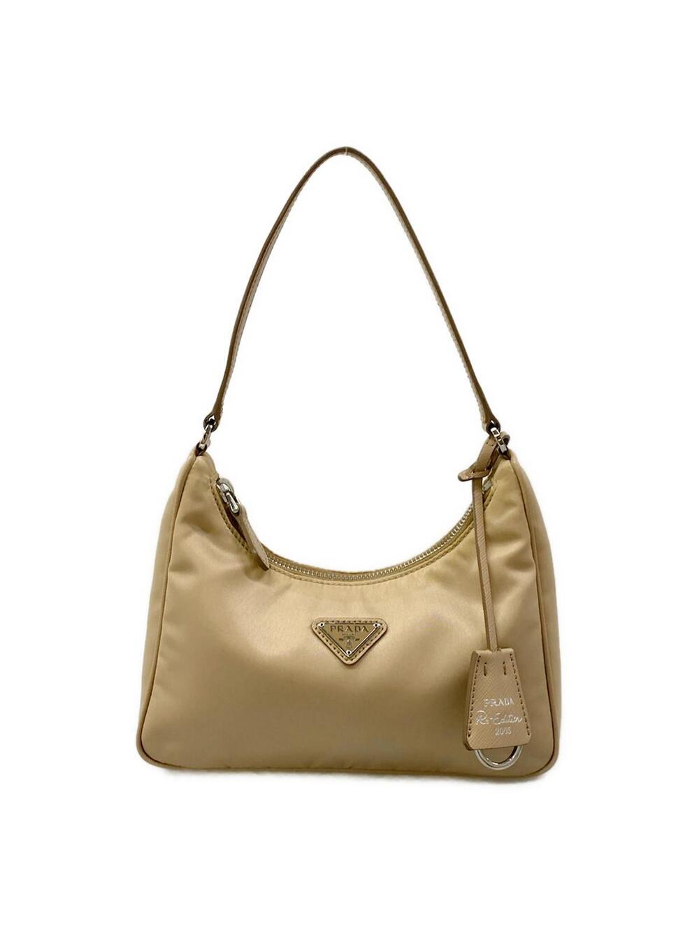 Prada Beige Nylon Leather Handbag #305453P87B